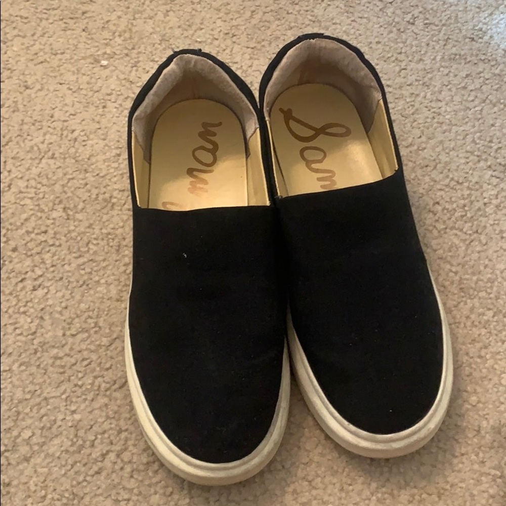BLACK SAM EDELMAN SLIDE ON SHOES